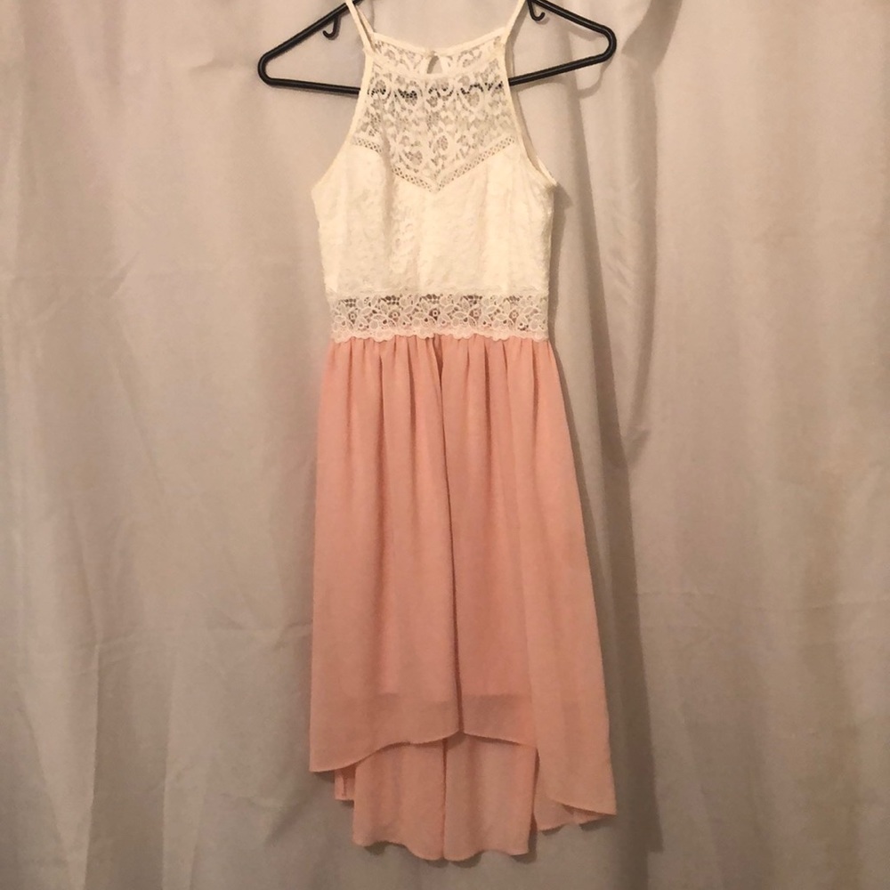 White & Blush Dress